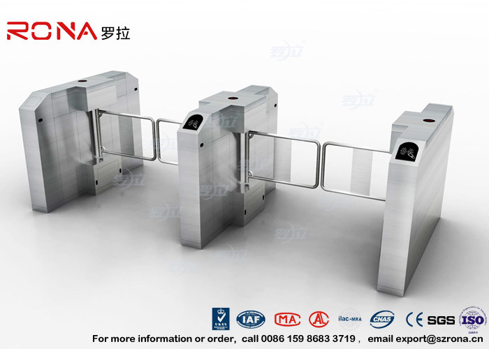 China Fingerprint Entrance Swing Barrier Gate Stainless Steel For Handicap Channel wholesale