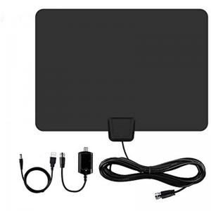 China Black Durable High-Quality ABS Material IEC F male Connector Indoor HDTV Antenna wholesale