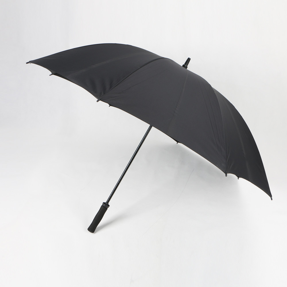 China Logo Printed Windproof Golf Umbrellas With Fiberglass Frame Ribs And EVA Handle wholesale