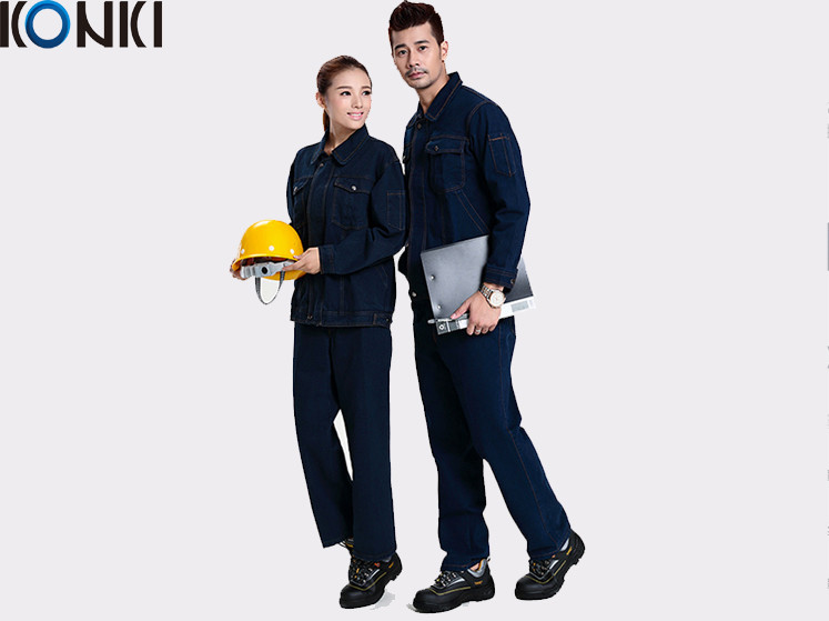 China Winter workwear uniform For industrial workers durable denim fabric  work suit wholesale