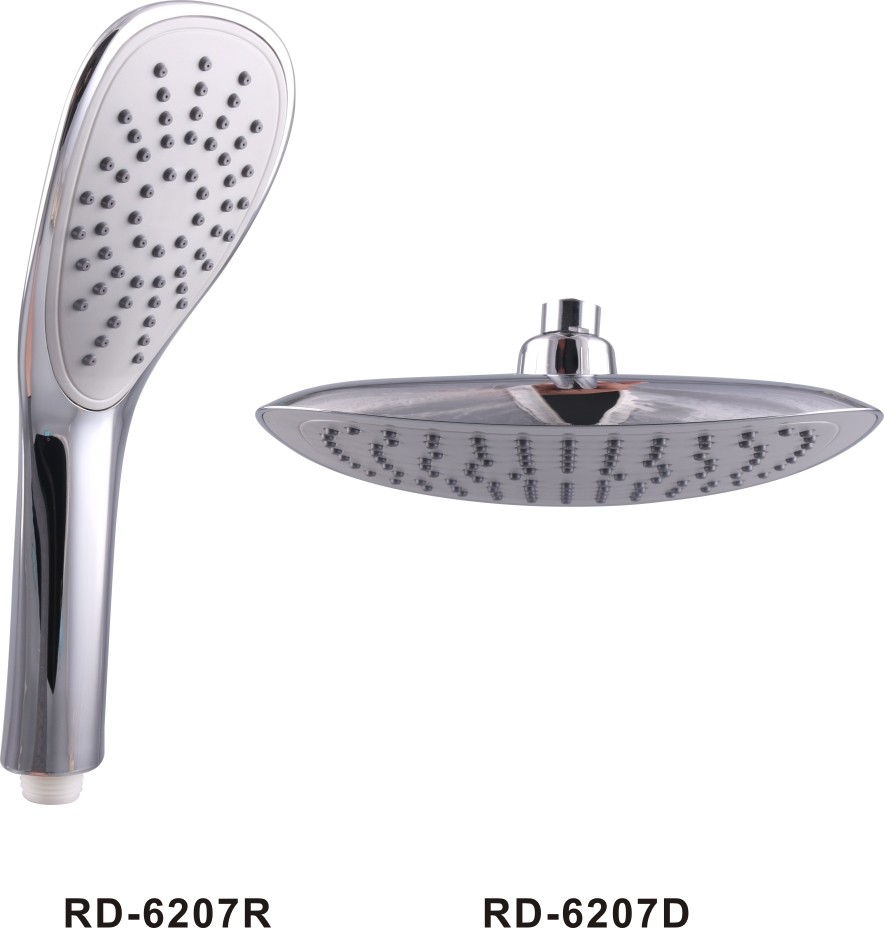 China RD6207&ABS shower set/special oval shower set/shower douche/bathroom faucet accessories sprayer/black matt shower wholesale