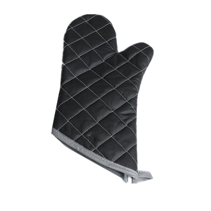 China Black Quilted Kitchen Oven Mitt Fire Resistant Flame Retardant Coating wholesale