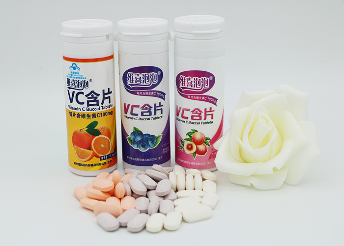 China Fruit Flavor Vitamin C Effervescent Tablets Dietary Fiber Supplements wholesale