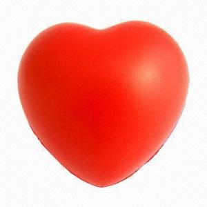 China Heart-shaped PU Squeeze Stress Reliever Ball  wholesale