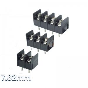 China 7.62mm / 0.3" Barrier Screw Terminal Blocks Jointable Straight Pin wholesale