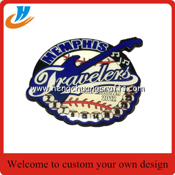 Offset process baseball badges,fast production baseball metal lapel pin