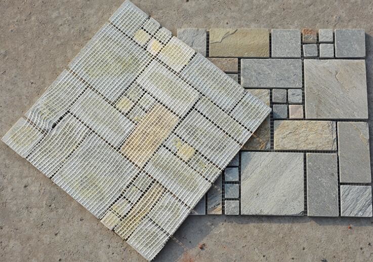 China Oyster Quartzite Mosaic,Natural Stone Mosaic Pattern,Quartzite Mosaic Wall Tiles,Interior Stone Mosaic wholesale