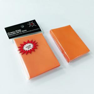 China Orange Polypropylene Card Sleeves PVC Free Magic Gathering Sleeves wholesale