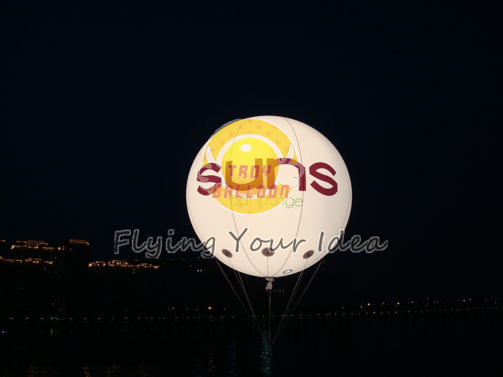 China Fireproof 2.5m diameter reusable Inflatable Lighting Balloons for opening event wholesale