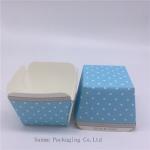 China Customized Square Cupcake Liners Blue White Polka Dot Cupcake Wrappers Baking Cup Mold wholesale