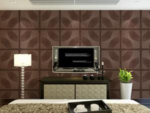 China Home Decoration Leather Wall Tiles Modern 3D Wall Panels Customized Size and Color wholesale