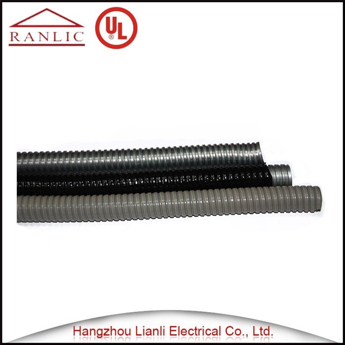 China Grey / Black Galvanized Steel Flexible Electrical Conduit with PVC Coated wholesale