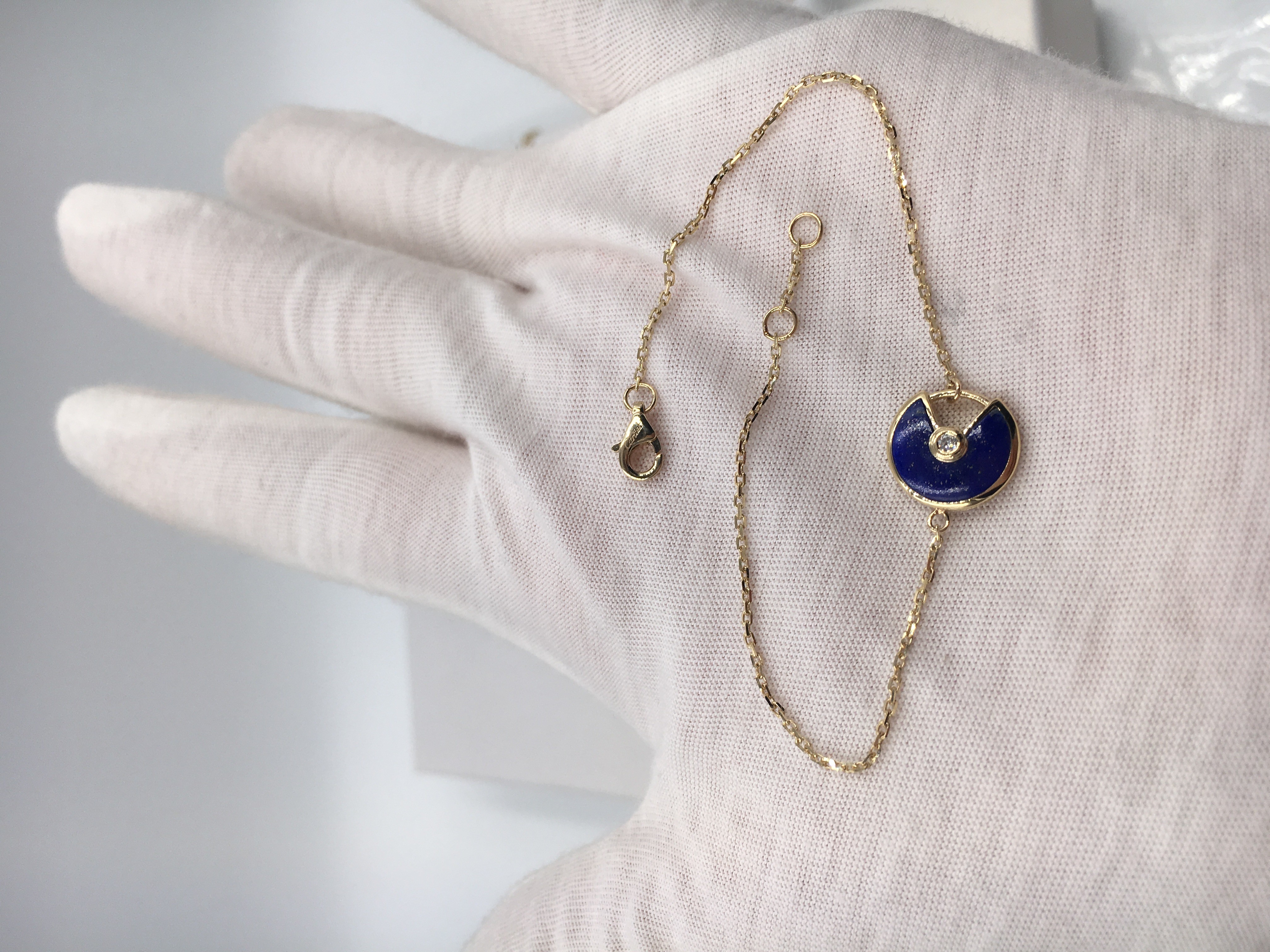 China Enchanting Colorful Lapis Lazuli 18 Karat Gold Necklace 18k Karat Gold Chain wholesale