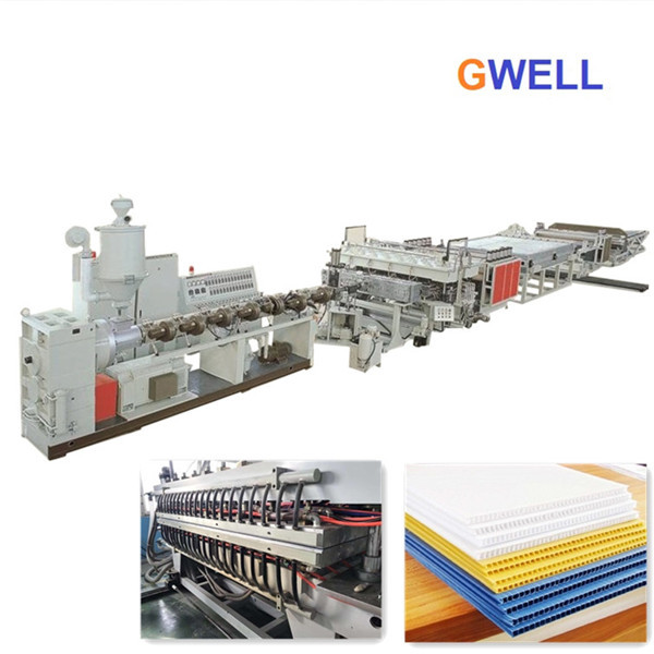China PE Hollow Board Making Machine PE Polycarbonate Sheet Manufacturing Machine Plant Hollow Profile Extrusion wholesale