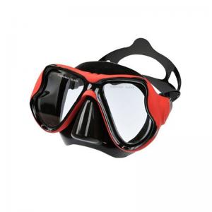 China Tempered Glass Lens Diving Snorkel Mask Leak Proof For Easy Breath wholesale