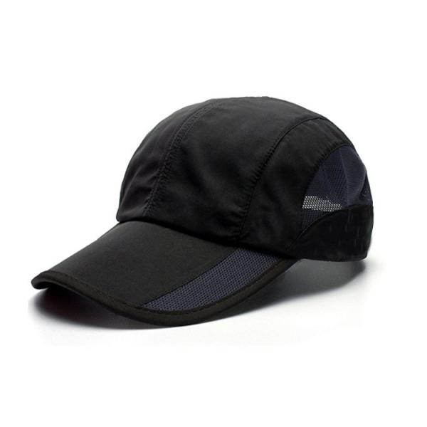 4 Panel Summer Golf Hats , Black Mesh Golf Hats OEM / ODM Available