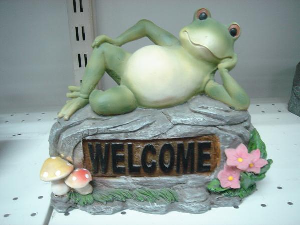 Home Acrylic Epoxy Resin Lying Frog Sculptur