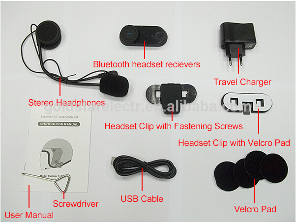 China bluetooth helmet speakers for 2 riders work with motorcycle,2*500M wholesale