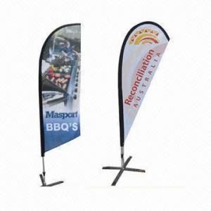 China Beach Flags/Advertising Banners/Feather/Teardrop Flags, Available in Various Sizes  wholesale