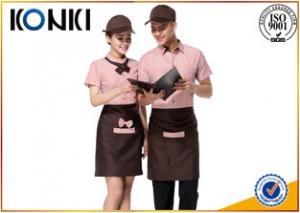 China Professional Stylish Restaurant Work Uniforms With Short Sleeve wholesale