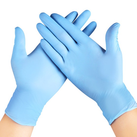 China Chemical Resistant Adult Blue Nitrile Exam Gloves wholesale