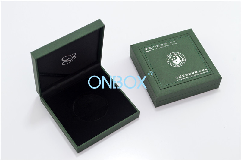 China Leatherette Paper Commemorative Coin Display Box wholesale