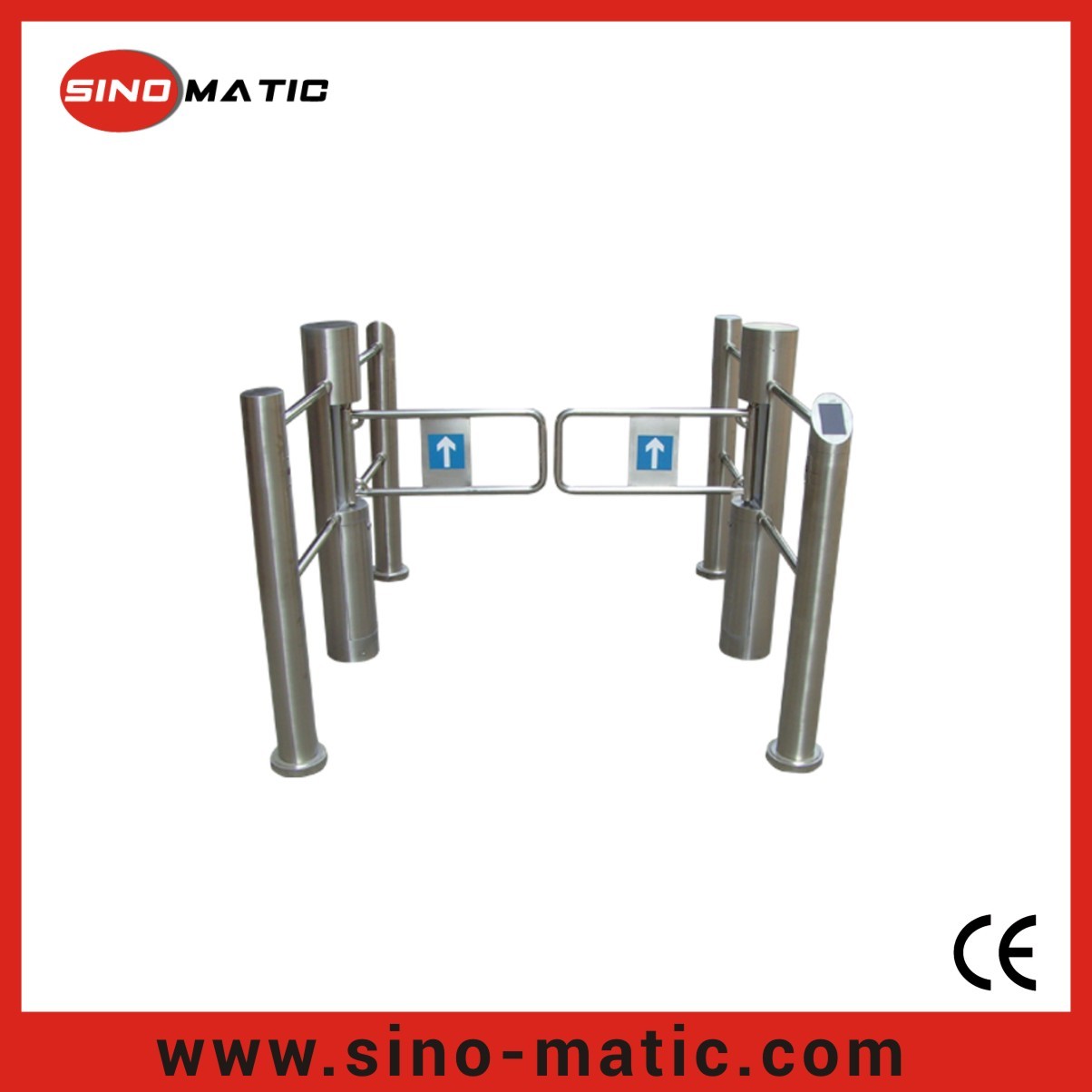 China Auto swing gate with guard railings wholesale