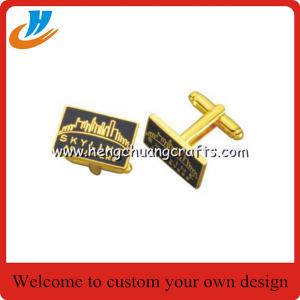 China New promotional customed logo brass cufflinks sports corperate gifts wholesale
