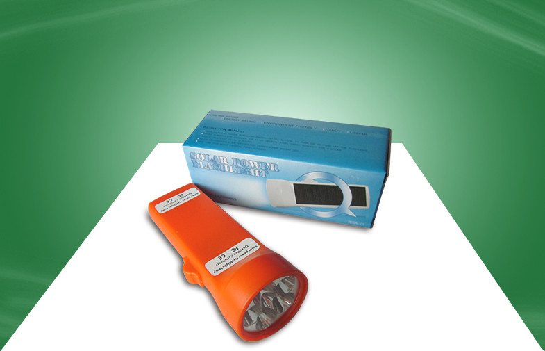 Eco - Friendly Solar Powered Products Portable Solor Power Flashlight / Torch for sale