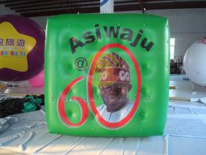 China Green Political Advertising Bal, Inflatable Advertisement Helium Cube for Political events wholesale
