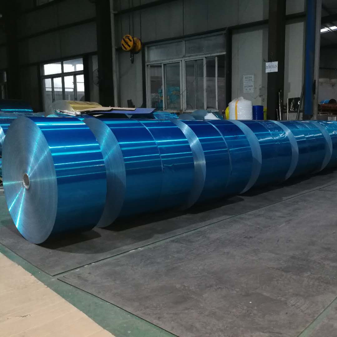 China 8011 Hydrophilic Aluminum Strip Roll Blue Heat Exchanger For Air Conditioner wholesale