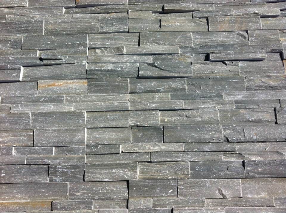 China Grey Slate Stacked Stone,Rough Face Slate Stone Veneer,Natural Z Stone Cladding,Outdoor Stone Panel wholesale