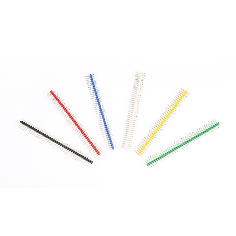 China Colored 40 Pins 2.54mm Single Row Straight Pin Header Male Connector Strip for Arduino wholesale