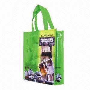 China Promotional Laminated Nonwoven/Woven PP Shopping Bag with Glossy or Matte Lamination  wholesale