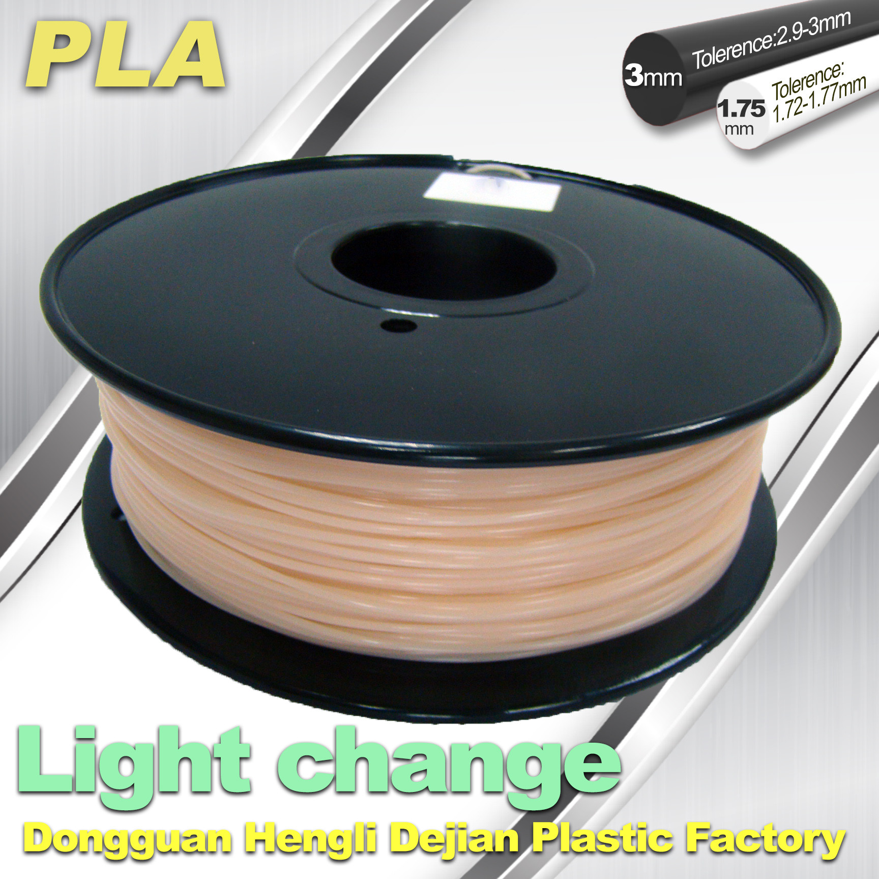 China Light Change ABS 3D Printer Filament 1.75mm / 3.0mm Filament For 3D Printing wholesale