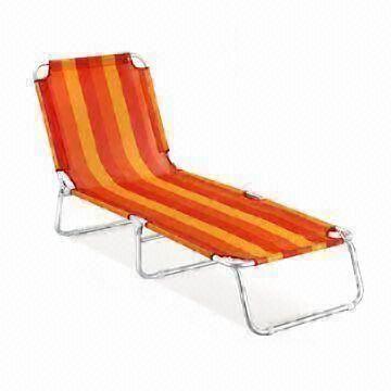 China Foldable Outdoor Chaise Lounge, Lightweight, Made of Aluminum Tube and Textilene Fabric wholesale