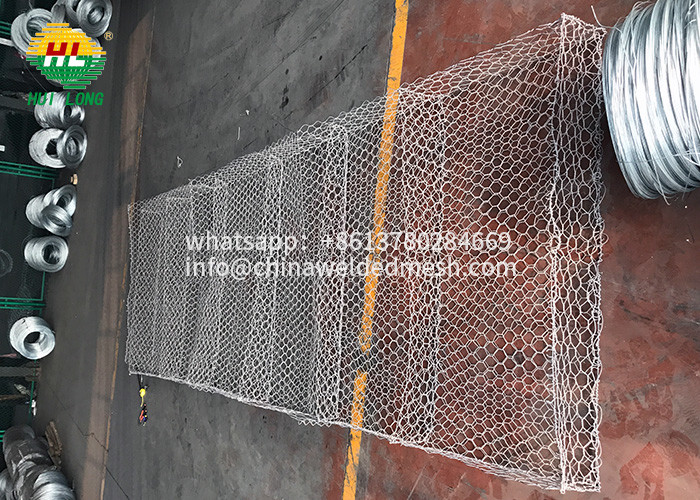 China ASTM A975 Gabion Box Wire Mesh , Galvanized 10mm Gabion Stone Basket wholesale