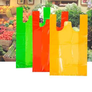 China Disposable Vest Carrier Bag Plastic Retail Bag Grocery Shopping Plastic T Shirt Bags wholesale
