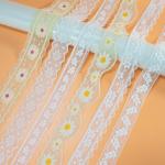 Fashionable Vintage Floral Embroidery Eyelet Cotton Lace Fabric Trims