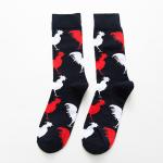 Fashion Trend Non Slip Calf Socks Street Hip Hop Skateboard Cartoon Casual Mid