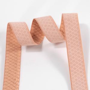 China Custom Printed Elastic Band Knitted Jacquard Pattern Nylon Rubber Anti Slip Plush Elastic Bra Strap wholesale