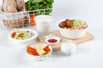 Unbleached Biodegradable Food Container Eco Friendly Bagasse Tableware