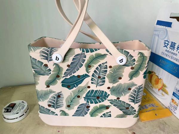 Beach Bag Eva European American Fashion, Printing Tote Bag Storage Bag Hole Big