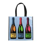 Wine Fruit Vegetable Eco Friendly Non Woven Bags , Fashion Black Non Woven Bag