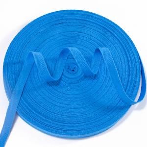 China 10mm colorful 100% cotton webbing twill bias herringbone webbing tape for clothing shoelaces bags wholesale