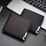Wallet Men's Short Iron Edge Korean Youth Men's Horizontal Wallet Trend Card