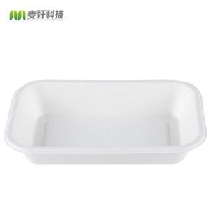 China Sugarcane Bagasse Takeaway Food Biodegradable Disposable Tray With Lid wholesale