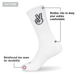 Custom Jacquard Design Letter Happy Face Socks Cozy Wholesale Cotton Socks sport