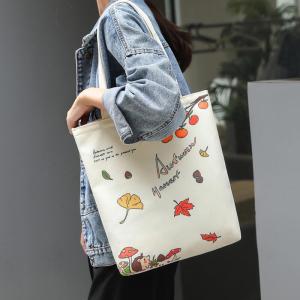 China Canvas Bag Schoolgirl Cartoon Tote Bag Summer Handbag Large Capacity Canvas Bag Manufacturer wholesale