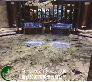 China Green onyx slab Ice Connect Slab on sale